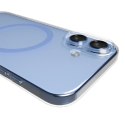 Etui Puro Lite Mag TPU+PC kompatybilne z MagSafe na iPhone 17 - przezroczyste z niebieskim pierścieniem