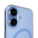 Etui Puro Lite Mag TPU+PC kompatybilne z MagSafe na iPhone 17 - przezroczyste z niebieskim pierścieniem