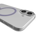 Etui Puro Lite Mag TPU+PC kompatybilne z MagSafe na iPhone 17 - przezroczyste z różowym pierścieniem