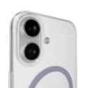 Etui Puro Lite Mag TPU+PC kompatybilne z MagSafe na iPhone 17 - przezroczyste z różowym pierścieniem