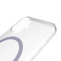 Etui Puro Lite Mag TPU+PC kompatybilne z MagSafe na iPhone 17 - przezroczyste z różowym pierścieniem