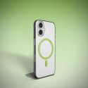 Etui Puro Lite Mag TPU+PC kompatybilne z MagSafe na iPhone 17 - przezroczyste z zielonym pierścieniem