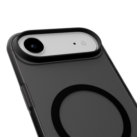 Etui silikonowe Puro Daylight kompatybilne z Magsafe na iPhone 17 Air - półprzezroczyste czarne