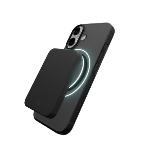 Etui silikonowe Puro Daylight kompatybilne z Magsafe na iPhone 17 - półprzezroczyste czarne