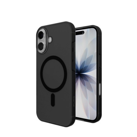 Etui silikonowe Puro Daylight kompatybilne z Magsafe na iPhone 17 - półprzezroczyste czarne