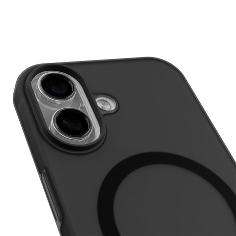 Etui silikonowe Puro Daylight kompatybilne z Magsafe na iPhone 17 - półprzezroczyste czarne