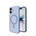 Etui silikonowe Puro Daylight kompatybilne z Magsafe na iPhone 17 - półprzezroczyste niebieskie
