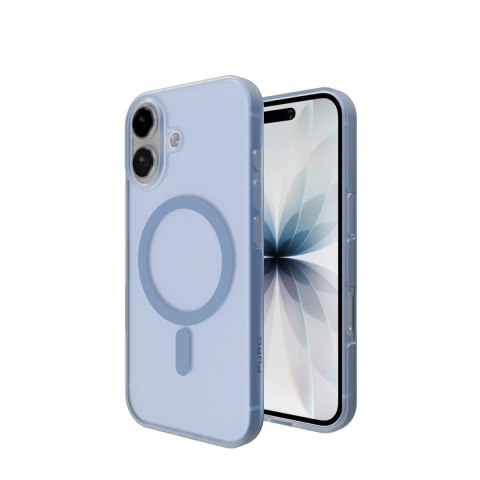 Etui silikonowe Puro Daylight kompatybilne z Magsafe na iPhone 17 - półprzezroczyste niebieskie