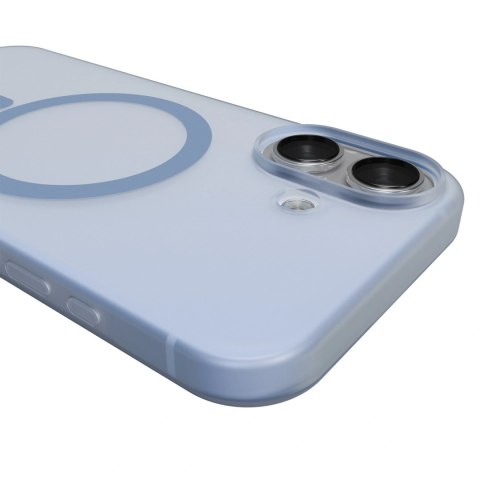 Etui silikonowe Puro Daylight kompatybilne z Magsafe na iPhone 17 - półprzezroczyste niebieskie