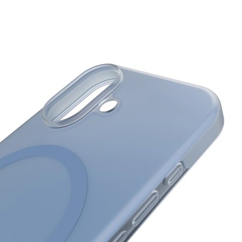 Etui silikonowe Puro Daylight kompatybilne z Magsafe na iPhone 17 - półprzezroczyste niebieskie