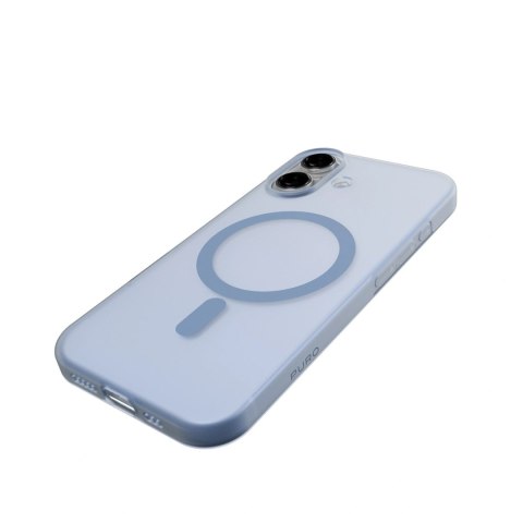 Etui silikonowe Puro Daylight kompatybilne z Magsafe na iPhone 17 - półprzezroczyste niebieskie