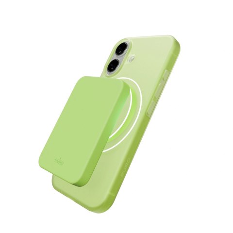 Etui silikonowe Puro Daylight kompatybilne z Magsafe na iPhone 17 - półprzezroczyste zielone