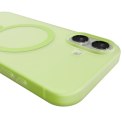 Etui silikonowe Puro Daylight kompatybilne z Magsafe na iPhone 17 - półprzezroczyste zielone