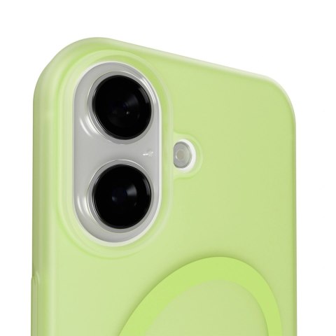 Etui silikonowe Puro Daylight kompatybilne z Magsafe na iPhone 17 - półprzezroczyste zielone
