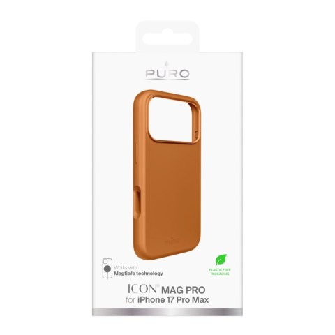 Etui silikonowe Puro Icon Mag Pro Liquid Silicone na iPhone 17 Pro Max kompatybilne z MagSafe, z ochroną aparatu i aluminiowymi 