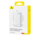 Powerbank Baseus Airpow Lite 10000mAh 15W z kablem Baseus Simple USB-A - USB-C 30cm - biały