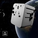 Adapter podróżny SBS 2xUSB-C 1xUSB-A uniwersalny - biały