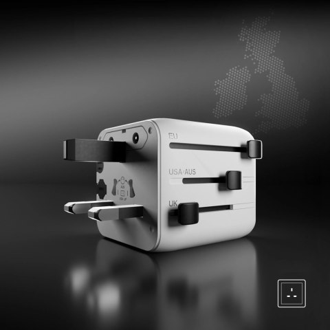 Adapter podróżny SBS TEADAPTUNI uniwersalny - biały
