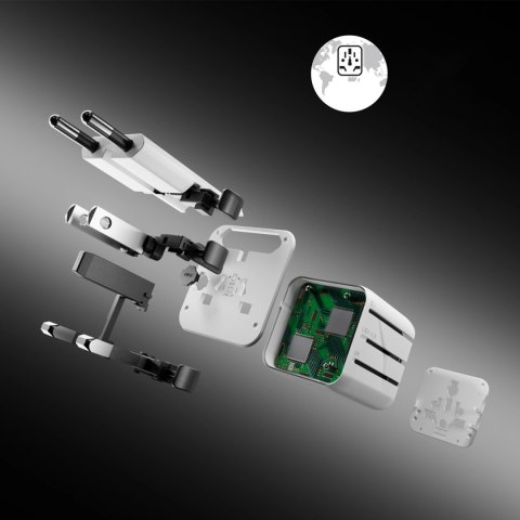 Adapter podróżny SBS TEADAPTUNI uniwersalny - biały