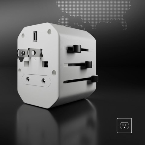 Adapter podróżny SBS TEADAPTUSBTCUNI USB-C USB-A uniwersalny - biały