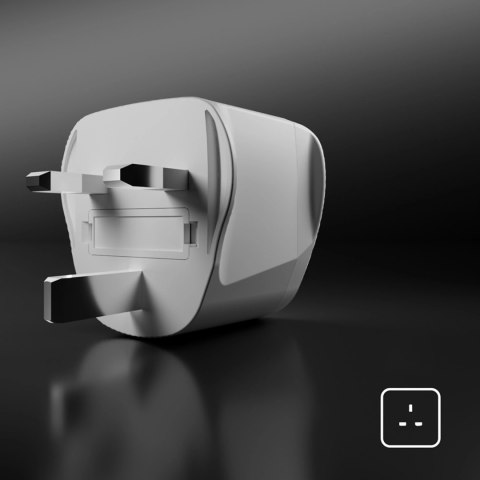 Adapter podróżny SBS UK - uniwersalny - biały