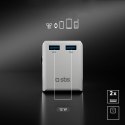 Adapter podróżny SBS uniwersalny - EU 2xUSB-A - biały