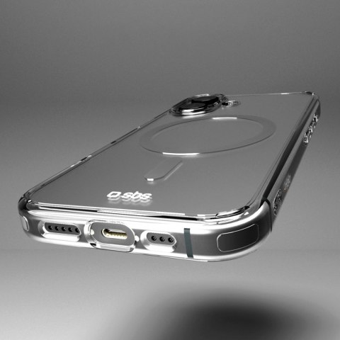 Etui SBS Extreme Mag D3O MagSafe do iPhone 16 Plus - przezroczyste