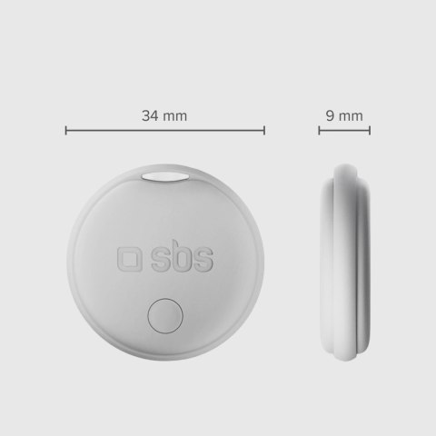 Lokalizator SBS Track My Circle kompatybilny z Apple Find My zestaw 2szt. - biały