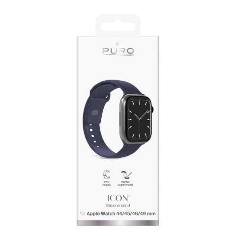 Pasek Puro Icon na Apple Watch 44/45/46/49mm - granatowy