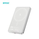 BWOO P79 ultracienki powerbank 20W 5000mAh z ładowaniem magnetycznym jasno szary