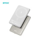 BWOO P79 ultracienki powerbank 20W 5000mAh z ładowaniem magnetycznym jasno szary