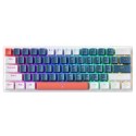 Klawiatura gamingowa Machenike K500-B61 przewodowa mechaniczna podświetlana Blue Switch - niebiesko-biała