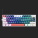 Klawiatura gamingowa Machenike K500-B61 przewodowa mechaniczna podświetlana Brown Switch - niebiesko-biała