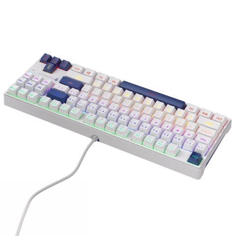 Klawiatura gamingowa Machenike K500B-B87 przewodowa mechaniczna podświetlana Red Switch - biała