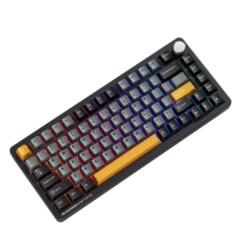 Klawiatura gamingowa Machenike K600-B82W bezprzewodowa mechaniczna podświetlana GR Silver Switch - czarna