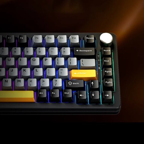 Klawiatura gamingowa Machenike K600-B82W bezprzewodowa mechaniczna podświetlana GR Silver Switch - czarna