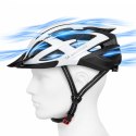 Kask rowerowy MTB Wozinsky z tylną lampką USB M - czarno-biały