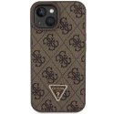 Guess nakładka do iPhone 15 Plus 6,7" GUHCP15MP4TDSCPW brązowa hardcase Crossbody 4G Metal Logo