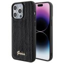 Guess nakładka do iPhone 15 Pro Max 6,7" GUHCP15XPSFDGSK czarna HC Sequin Script Metal