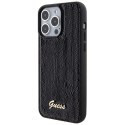 Guess nakładka do iPhone 15 Pro Max 6,7" GUHCP15XPSFDGSK czarna HC Sequin Script Metal