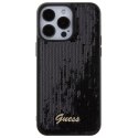 Guess nakładka do iPhone 15 Pro Max 6,7" GUHCP15XPSFDGSK czarna HC Sequin Script Metal