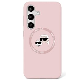 Karl Lagerfeld nakładka HC Magnetic Silicone Double Heads do Samsung Galaxy S25 Plus różowa