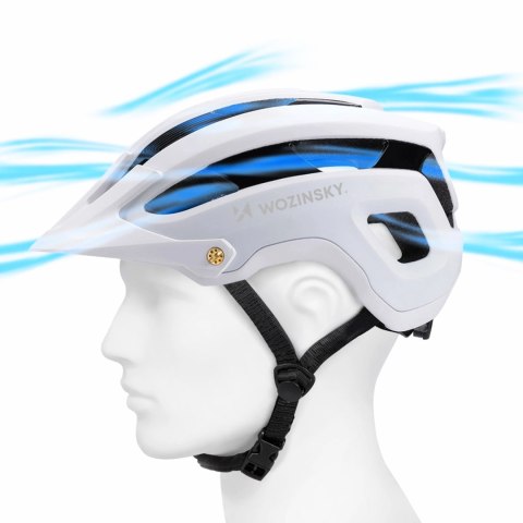 Kask rowerowy MTB Wozinsky lekki L - czarno-biały