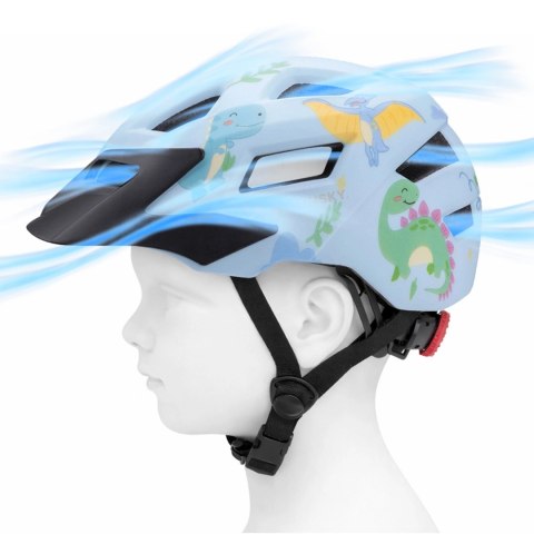 Kask rowerowy dziecięcy MTB Wozinsky z odpinanym daszkiem XS - jasnoniebieski