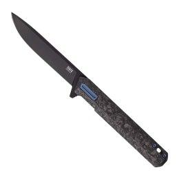 Nóż składany Tekto F2 Bravo Black Forged Carbon Fiber, Blue HW/Clip, Titanium-Coated D2
