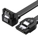 Kabel UGREEN US217 SATA kątowy 0.5m (czarny)