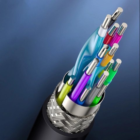 Baseus kabel przewód HDMI 2.0 4K 30 Hz 3D HDR 18 Gbps 8 m czarny (CAKGQ-E01)