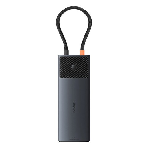 Hub USB-C Baseus Metal Gleam II 10w1 HDMI USB-A USB-C RJ45 SD/TF - szary