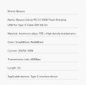 Kabel Baseus CATKLF-AL91 USB-C - USB-C PD QC 100W 5A 480Mb/s 2m - czarno-czerwony
