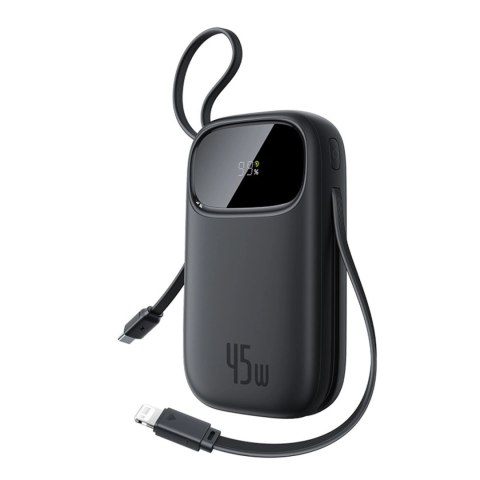 Powerbank Baseus EnerFill FC31 20000mAh 45W z wyświetlaczem z kablami USB-C i Lightning - czarny
